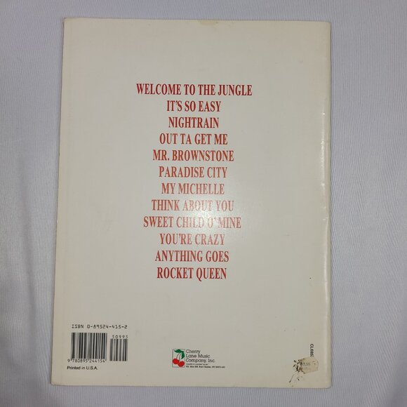 Easy Guitar Guns N' Roses Appetite For Destruction Vocal Lyrics Music Song Book - Picture 2 of 2